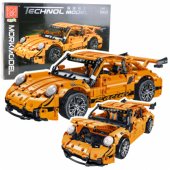 GT Racing Car Construction Bricks Orange 1:14 1268 pcs.