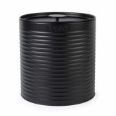 RH03269EU7 Ribbed Bread Bin, Black