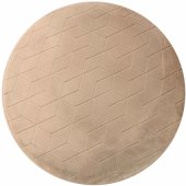 3D Rabbit Round 140cm Beige