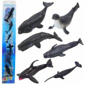 Mini Figurine Set Marine Animals Mammals Killer Whale Photo Dolphin 6-