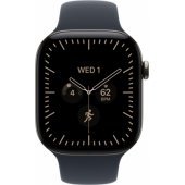 Watch Series 12 Cellular 46mm Natural Tit./ Navy Blue Band M/ L