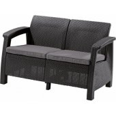 Corfu Love Seat Grey