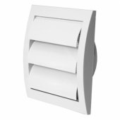 GRILLE WITH SHUTTERS 148X153/ D100, WHITE