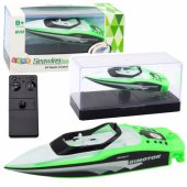 Remote Controlled RC Motorboat White-Green 15cm