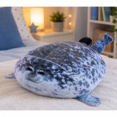 Plush Seal Mascot Cuddly Toy Natural Color Gray 38 cm