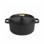 RH02524BEU7 Cast iron stockpot 24cm black