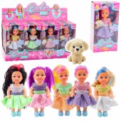 Mini Doll In Dress Set Pupil Mix 12cm