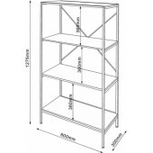 LAVINA 60x30xH127.5cm Ash/ Black