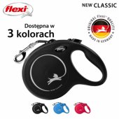 Flexi automatic leash New Classic tape - L 5m black up to 50kg