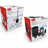 Alpina Alpina - bathroom set of 6 items (black and white)