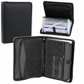 Document Organizer Folder with Compartments, Pockets, Zipper, A4, Blac