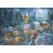 Schmidt Spiele Thomas Kinkade Studios: Tylioji Kalėdų Senelio naktis, dėlionė 10