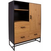 AMSTERDAM 100x40xH140cm Oak/ Black