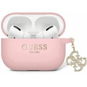 Liquid Silicone Glitter Triangle Charm Case for AirPods Pro 2 Pink