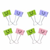 Set of Colorful Smiley Face Paper Clips 8 pcs 19mm