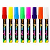 Set of Neon Liquid Markers Chisel Tip 8 pcs.