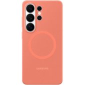 Silikoninis magnetinis dėklas Galaxy S26 Ultra, koralų raudonumo