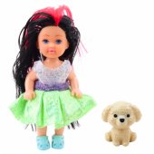 Mini Doll In Dress Set Pupil Mix 12cm