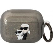 Gliter Karl&Choupette AirPods pro cover black