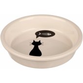 Trixie Ceramic bowl, cat, 0.25 l/ o 13 cm, white