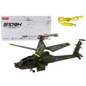 Apache Military Helicopter Remote Controlled RC Syma S109H Khaki