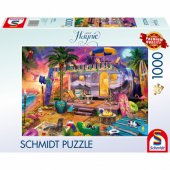 Schmidt Spiele Jeff Haynie: su nameliu ant ratų prie jūros, dėlionė 1000 det.