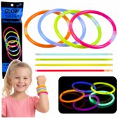 Glow in the Dark Neon Stick Fluorescent Bracelets Wristbands 5 pcs.