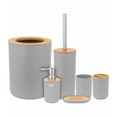 Bathroom Accessory Set 6pcs Grey