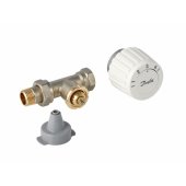 Danfoss RTL komplektas FJVR 15 tiesus vožtuvas ir galvutė, balta (003L1080)