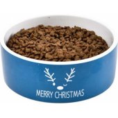 Trixie keraminis dubenėlis šuniui, Merry Christmas, mėlynas, 16x6cm
