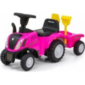 Milly Mally Vehicle Rider New Holland T7 Tractor Pink