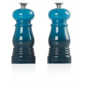 Druskos ir pipirų malūnėlių rinkinys, 11 cm, mėlynas