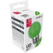 E27, G45, 1W, 30Lm, 200°, Green
