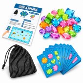 Underwater Gem Hunt Game with Waterproof Task Cards