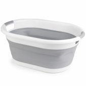 LA034816FPEU7 Collapsible Laundry Basket 28L White/ Gr