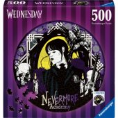 Ravensburger apvalus dėlionė Wednesday (500 detalių)