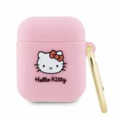 Silicone 3D Kitty Head Airpods 1/ 2 cover pink