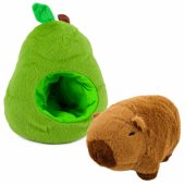 Green Avocado with Capybara 2 in 1 Plush Toy 25 cm