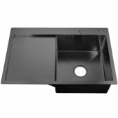 Sink NT 780×510×200mm right-hand Black