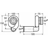 Viega horizontal urinal trap (492465)