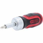 _6530830 KS Tools mini terkšlinis atsuktuvas su antgaliais, 6 viename, 1/ 4´´