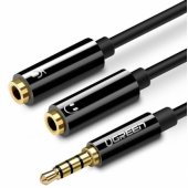 AV141 3.5mm (male) to Dual 3.5mm (female) Headset Splitter Black
