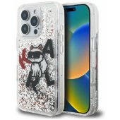 Liquid Glitter Choupette Logo iPhone 16 Pro Transparent