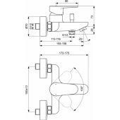 Ideal Standard CERAFINE O vonios maišytuvas, chromas
