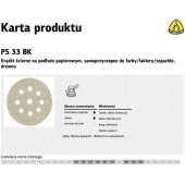 Klingspor lipnusis diskas 225MM PS33CK GLS38 grūdėtumas 60 (S833CK6