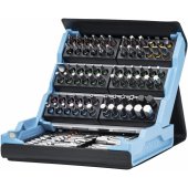 Hazet SmartCase bit set 2200SC-3, 96 pieces (black/ blue, 1/ 4 )