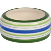 Trixie Ceramic bowl for hamster green stripes - 50ml 8cm