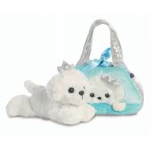 Fancy Pals Plush Poodle in Blue Bag, 20 cm