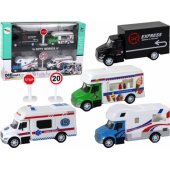 Camper Truck Ambulance Ice Cream Parlor With Friction Drive 1:87 A