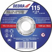 Dedra pjovimo diskas nerūdijančiajam plienui Inox, 115x1.5x22.2mm - F13312